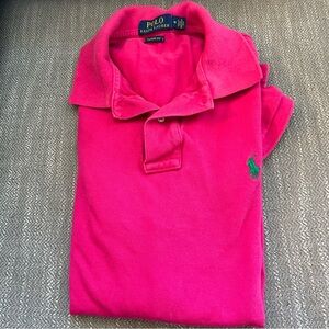 Polo Ralph Lauren Pink Polo Shirt Men's Short Sleeve Classic Fit Medium